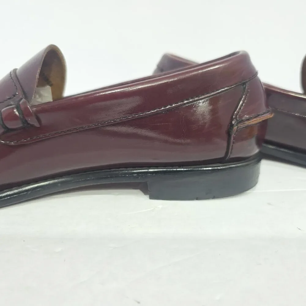 VTG L.L. Bean Penny Loafers Men's Size 9D Burgundy Leather Dress Shoe Slip On